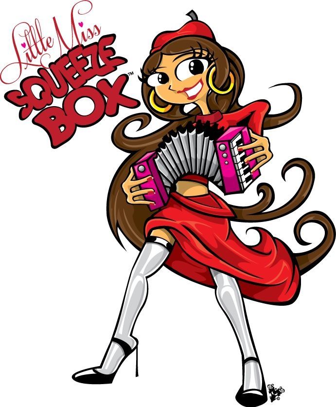 Little Miss Squeezebox, roving entertainer in Perth